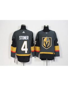 Men's Vegas Golden Knights #4 Clayton Stoner Grey Stitched NHL Jersey