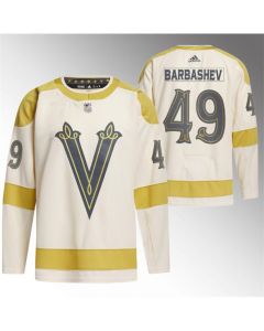 Men's Vegas Golden Knights #49 Ivan Barbashev Cream 2024 Winter Classic Stitched Jersey