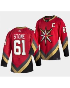 Men's Vegas Golden Knights #61 Mark Stone 2021 Red Reverse Retro Stitched Jersey