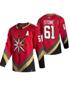 Men's Vegas Golden Knights #61 Mark Stone 2021 Reverse Retro Red Stitched NHL Jersey