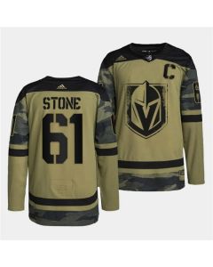 Men's Vegas Golden Knights #61 Mark Stone 2022 Camo Military Appreciation Night Stitched Jersey