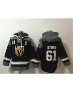 Men's Vegas Golden Knights #61 Mark Stone Black Ageless Must-Have Lace-Up Pullover Hoodie