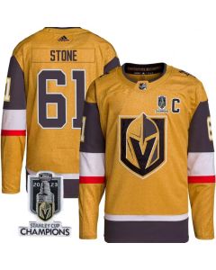 Men's Vegas Golden Knights #61 Mark Stone Gold 2023 Stanley Cup Champions Stitched Jersey