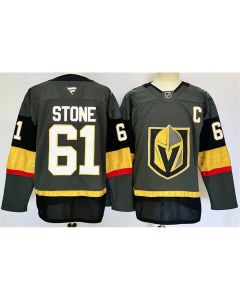 Men's Vegas Golden Knights #61 Mark Stone Grey 2024-25 Alternate With C Patch Stitched Hockey Jersey