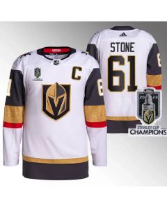 Men's Vegas Golden Knights #61 Mark Stone White 2023 Stanley Cup Champions Stitched Jersey