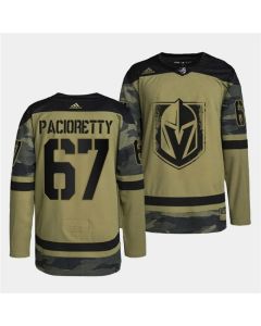 Men's Vegas Golden Knights #67 Max Pacioretty 2022 Camo Military Appreciation Night Stitched Jersey