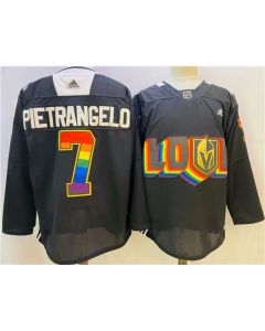 Men's Vegas Golden Knights #7 Alex Pietrangelo 2022 Black Pride night Stitched Jersey