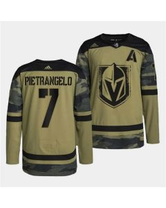 Men's Vegas Golden Knights #7 Alex Pietrangelo 2022 Camo Military Appreciation Night Stitched Jersey