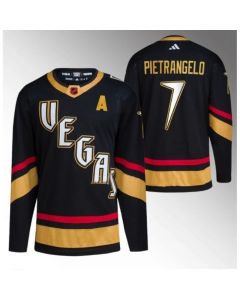 Men's Vegas Golden Knights #7 Alex Pietrangelo Black 2022-23 Reverse Retro Stitched Jersey