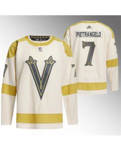 Men's Vegas Golden Knights #7 Alex Pietrangelo Cream 2024 Winter Classic Stitched Jersey