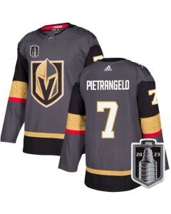 Men's Vegas Golden Knights #7 Alex Pietrangelo Gray 2023 Stanley Cup Final Stitched Jersey