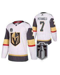Men's Vegas Golden Knights #7 Alex Pietrangelo White 2023 Stanley Cup Final Stitched Jersey