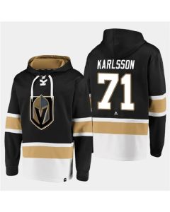 Men's Vegas Golden Knights #71 William Karlsson Black All Stitched Sweatshirt Hoodie