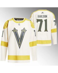 Men's Vegas Golden Knights #71 William Karlsson Cream 2024 Winter Classic Stitched Jersey