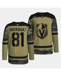 Men's Vegas Golden Knights #81 Jonathan Marchessault 2022 Camo Military Appreciation Night Stitched Jersey