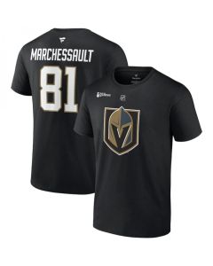 Men's Vegas Golden Knights #81 Jonathan Marchessault Black 2023 Stanley Cup Champions Name & Number T-Shirt