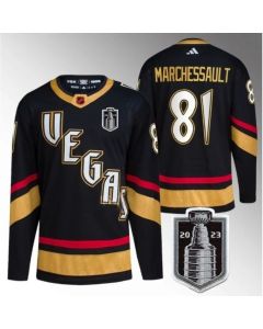 Men's Vegas Golden Knights #81 Jonathan Marchessault Black 2023 Stanley Cup Final Stitched Jersey