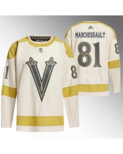 Men's Vegas Golden Knights #81 Jonathan Marchessault Cream 2024 Winter Classic Stitched Jersey