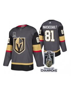 Men's Vegas Golden Knights #81 Jonathan Marchessault Gray 2023 Stanley Cup Champions Stitched Jersey