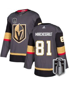 Men's Vegas Golden Knights #81 Jonathan Marchessault Gray 2023 Stanley Cup Final Stitched Jersey