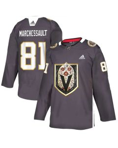 Men's Vegas Golden Knights #81 Jonathan Marchessault Grey Latino Heritage Night Stitched NHL Jersey