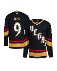Men's Vegas Golden Knights #9 Jack Eichel Black 2022-23 Reverse Retro Stitched Jersey