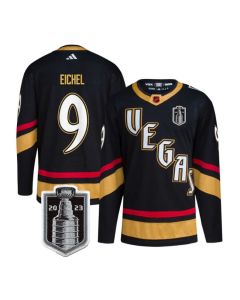 Men's Vegas Golden Knights #9 Jack Eichel Black 2023 Stanley Cup Final Stitched Jersey