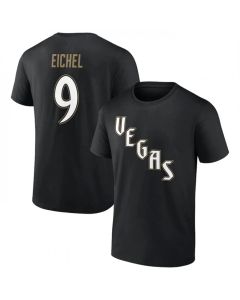 Men's Vegas Golden Knights #9 Jack Eichel Black T-Shirt