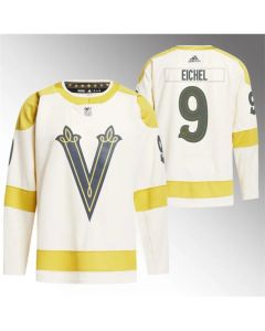 Men's Vegas Golden Knights #9 Jack Eichel Cream 2024 Winter Classic Stitched Jersey