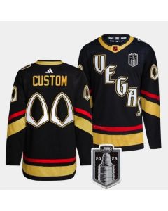 Men's Vegas Golden Knights Active Player Custom Black 2023 Stanley Cup Final Stitched Jersey