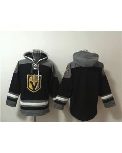 Men's Vegas Golden Knights Blank Black Ageless Must-Have Lace-Up Pullover Hoodie