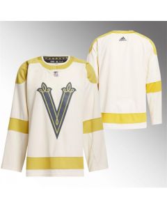 Men's Vegas Golden Knights Blank Cream 2024 Winter Classic Stitched Jersey