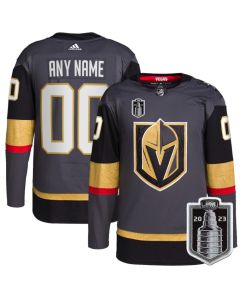 Men's Vegas Golden Knights Customized Gray 2023 Stanley Cup Final Stitched Jersey