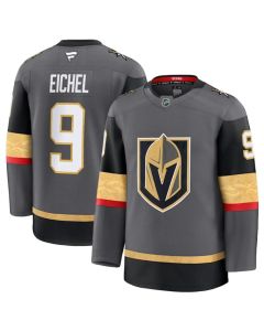 Men's Vegas Golden Knights Grey #9 Jack Eichel 2024-25 Alternate Stitched Hockey Jersey