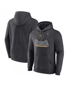 Men's Vegas Golden Knights Heather Charcoal 2023 Western Conference Champions Locker Room Pullover Hoodie