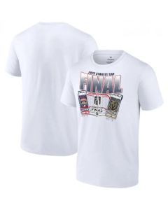 Men's Vegas Golden Knights White 2023 Stanley Cup Final Matchup Big Ticket T-Shirt