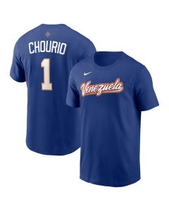 Men's Venezuela Baseball #1 Jackson Chourio Royal 2026 World Baseball Classic Name & Number T-Shirt (Royal)