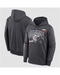 Men's Venezuela Baseball Charcoal 2026 World Baseball Classic Champions Locker Room Hoodie (Charcoal)