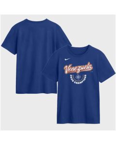 Men's Venezuela Baseball Royal 2026 World Baseball Classic Champions Arched Logo T-Shirt (Royal)