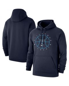 Men's Villanova Wildcats Navy Basketball Icon Club Fleece Pullover Hoodie