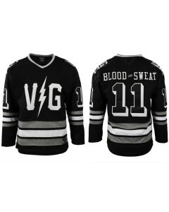 Men's Violent Gentlemen x EFF Collection Black Stitched Hockey Jersey