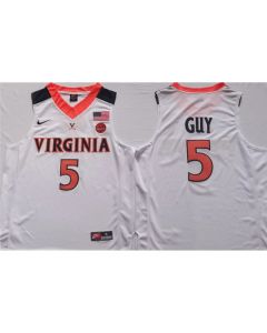 Men's Virginia Cavaliers #5 Kyle Joseph Guy White Stitched Jersey