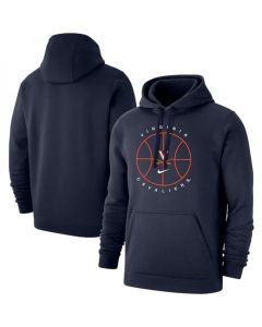 Men's Virginia Cavaliers Navy Basketball Icon Club Fleece Pullover Hoodie