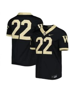 Men's Wake Forest Demon Deacons Customized Black Stitched Football Jersey (Black Forest)