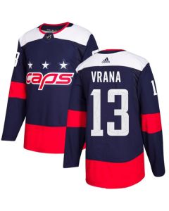 Men's Washington Capitals #13 Jakub Vrana Navy Blue Stitched NHL Jersey