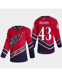 Men's Washington Capitals #43 Tom Wilson 2021 Red Reverse Retro Stitched Jersey