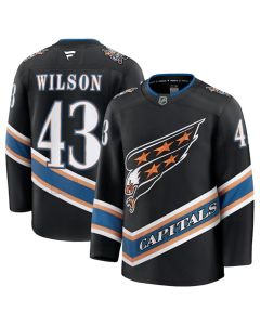 Men's Washington Capitals #43 Tom Wilson Black 2024-25 Alternate Stitched Hockey Jersey