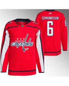 Men's Washington Capitals #6 Joel Edmundson Red Stitched Jersey