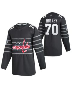 Men's Washington Capitals #70 Braden Holtby 2020 Grey All Star Stitched NHL Jersey