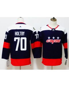 Men's Washington Capitals #70 Braden Holtby Navy 2018 NHL Stadium Series Authentic Pro Stitched NHL Jersey